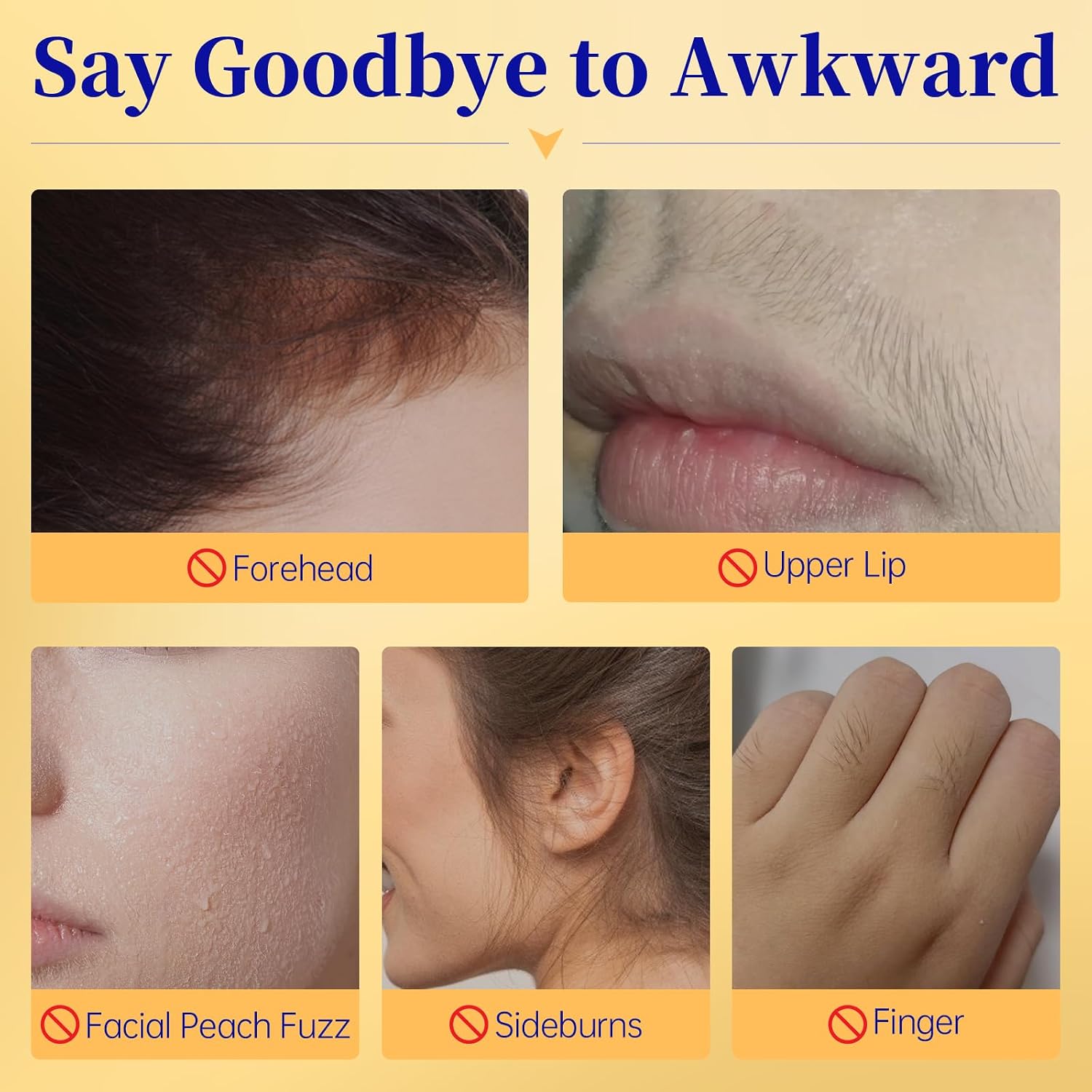 Facial Hair Removal For Women, Painless & Gentle Hair Removal Cream | Chin | Upper Lip | Cheeks for Sensitive Skin (5 Min, 7 Days) - 1.69 Fl Oz - Image 2