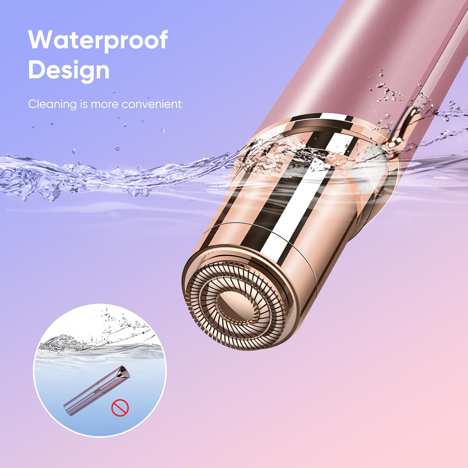Flawless Facial Hair Remover for Women Painless Face Shaver -Mini Hair Remover, Electric Razor Shaver Portable Bikini Epilator for Lips, Chin, Armpit, Peach Fuzz, Fingers - Image 8