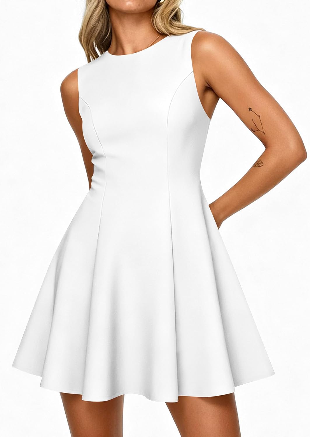 PRETTYGARDEN Women's Formal Boat Neck A Line Mini Dress - Image 6