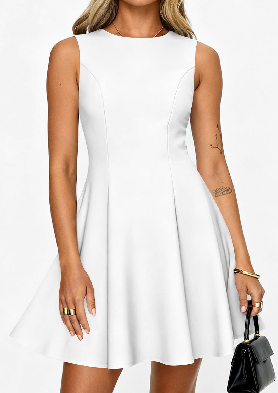 PRETTYGARDEN Women's Formal Boat Neck A Line Mini Dress - Image 5