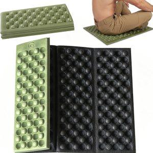 CoguZed Ultralight Foam Sit Pad Folding Hiking Seat Pad Portable Waterproof Camping Sitting Compact Backpacking Cushion for Adults and Outdoor Travel Green