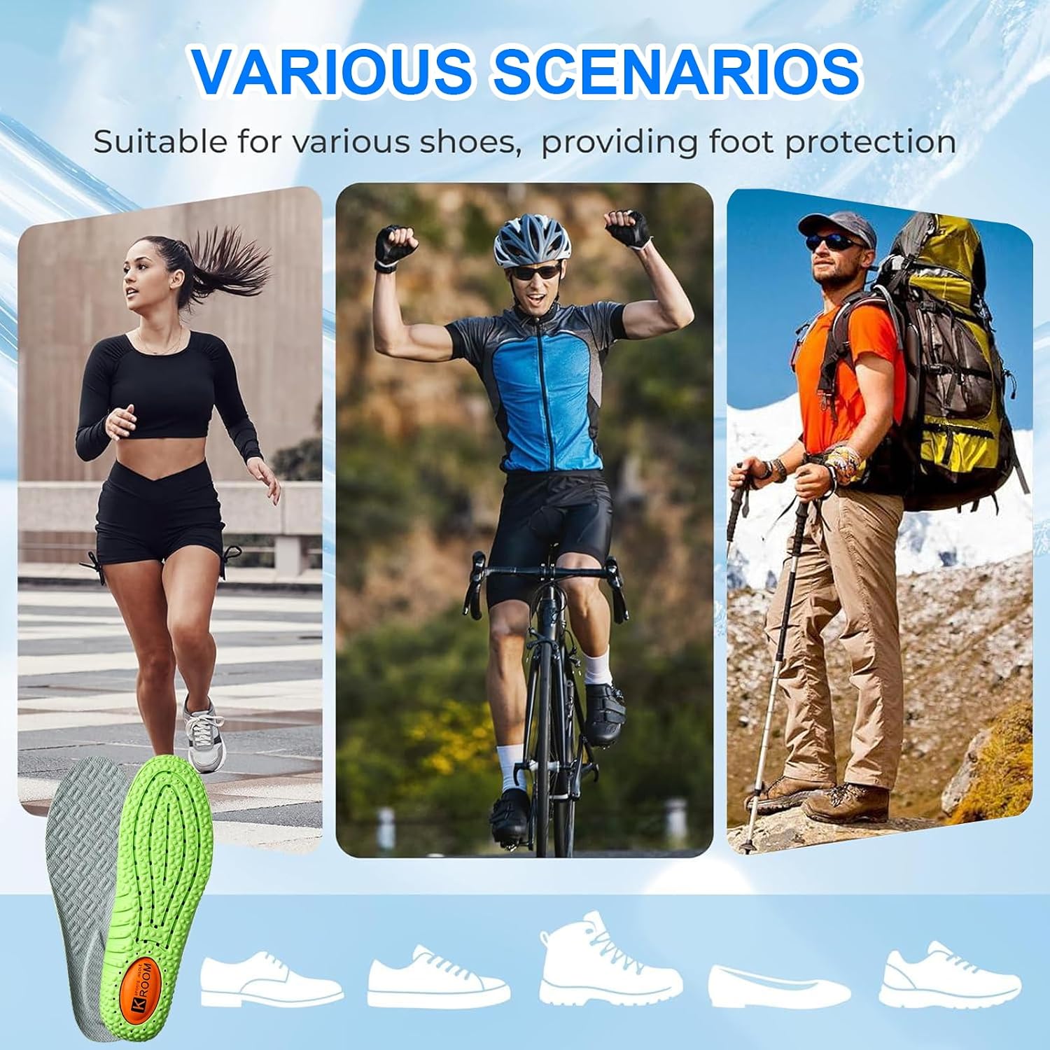 2026 New 4D Cloud Steppers Insoles for Men & Women,Breathable Massage Shoe Inserts,Memory Foam Cushioning Insoles,Shock Absorption & Foot Pain Relief for Plantar Fasciitis(M 10.5-11 / W 12-12.5 290mm) - Image 7