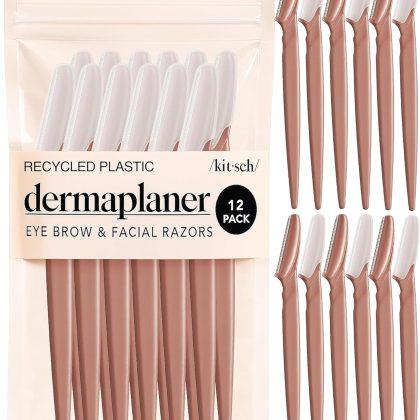 Kitsch Dermaplane Razor for Women Face – Terracotta, 12 pcs