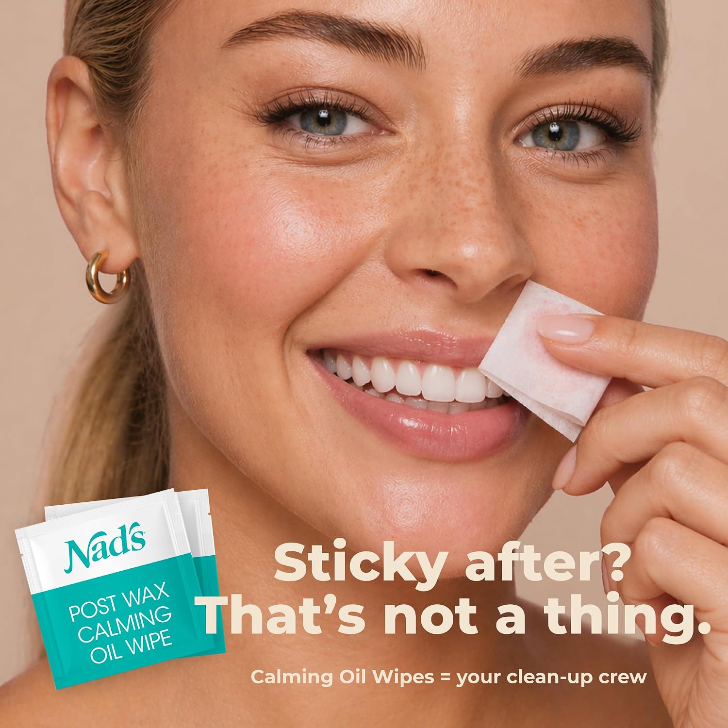 Nad's Facial Wax Strips - Hypoallergenic All Skin Types - Facial Hair Removal For Women - At Home Waxing Kit with 20 Face Wax Strips + 4 Calming Oil Wipes + Skin Protection Powder, (Pack of 2) - Image 9