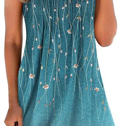 Ekouaer Nightgowns for Women Sleeveless Sleep Shirt Tank V Neck Night Gown