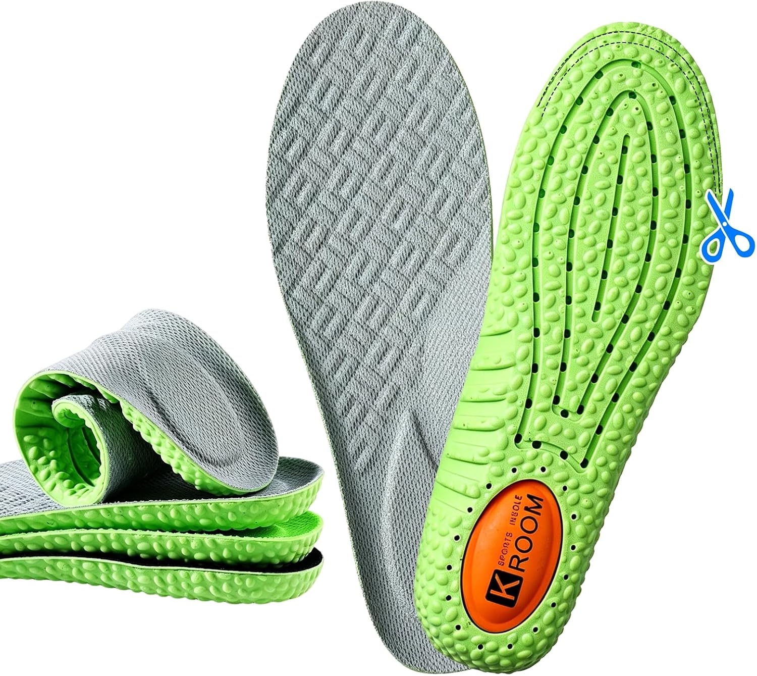 2026 New 4D Cloud Steppers Insoles for Men & Women,Breathable Massage Shoe Inserts,Memory Foam Cushioning Insoles,Shock Absorption & Foot Pain Relief for Plantar Fasciitis(M 10.5-11 / W 12-12.5 290mm)