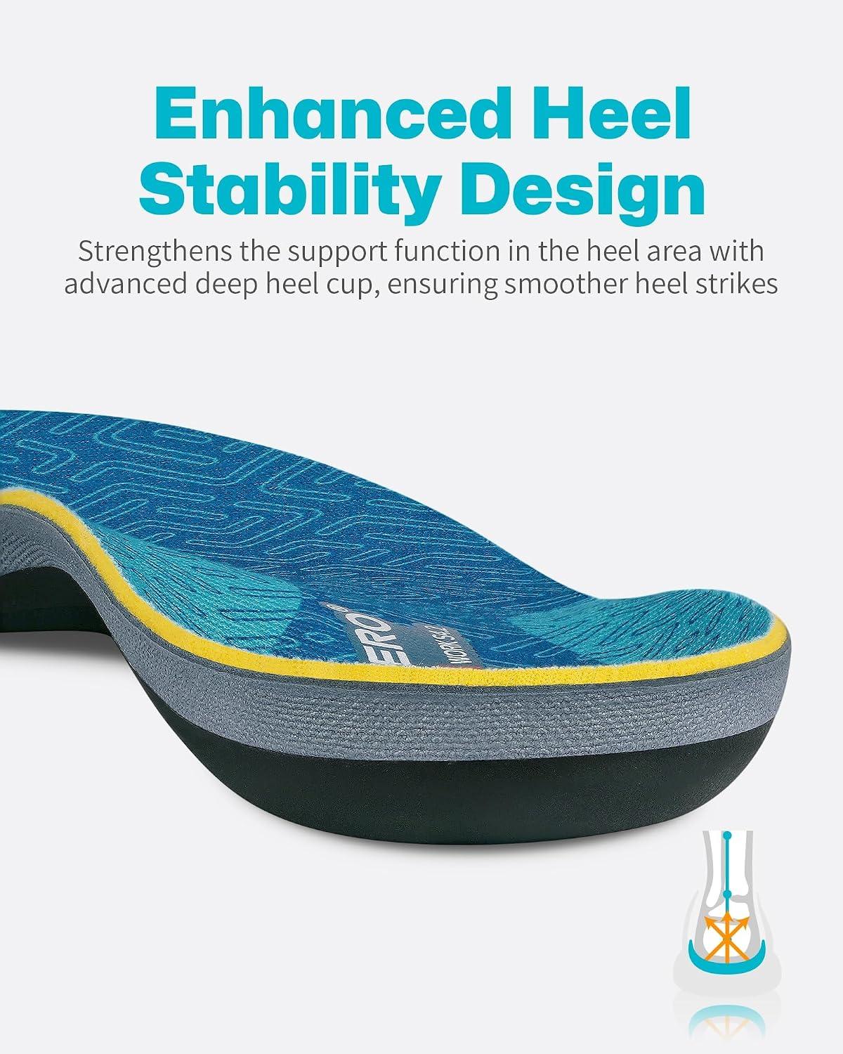 WalkHero Arch Support Inserts Men Women, Plantar Fasciitis Work Insoles - Image 4