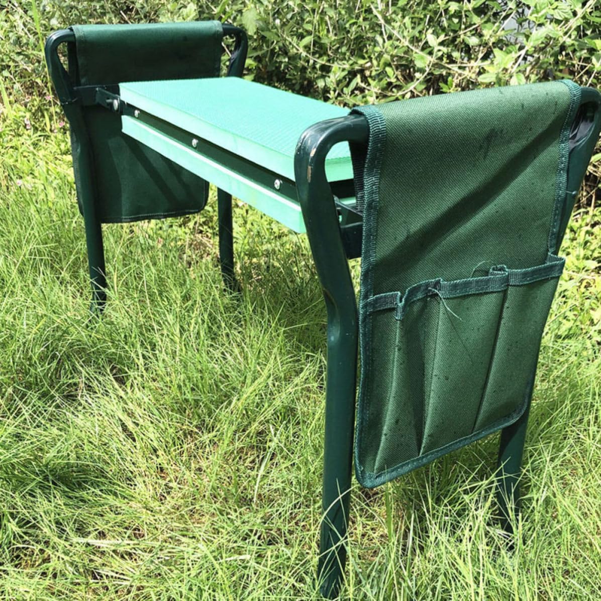 2pc Garden Kneeler Seat Tool Bag, Oxford Cloth Multi-pocket Organizer - Image 6