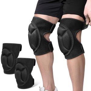 Knee Pads for Cleaning Floors & Gardening, One Size L Fits Most with Adjustable Straps, Soft EVA Foam Cleaning Knee Pads for Women & Men, Non-Slip Kneepads for Housework, Gardening, Yard & Flooring (1 Pair)