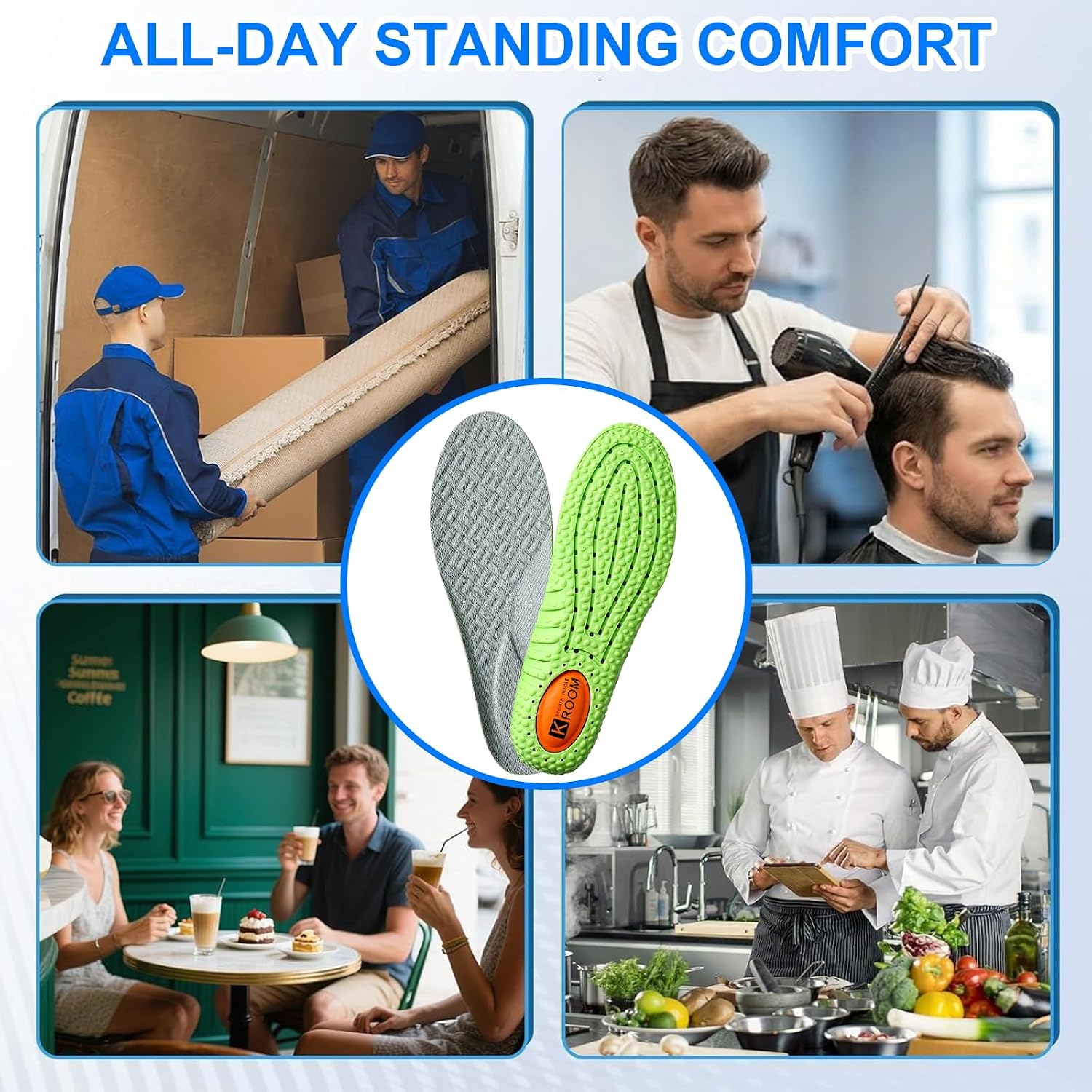 2026 New 4D Cloud Steppers Insoles for Men & Women,Breathable Massage Shoe Inserts,Memory Foam Cushioning Insoles,Shock Absorption & Foot Pain Relief for Plantar Fasciitis(M 10.5-11 / W 12-12.5 290mm) - Image 6