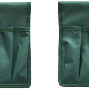 2pc Garden Kneeler Seat Bags Green Oxford Cloth Tool Storage Pouches