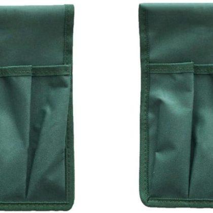 2pc Garden Kneeler Seat Bags Green Oxford Cloth Tool Storage Pouches