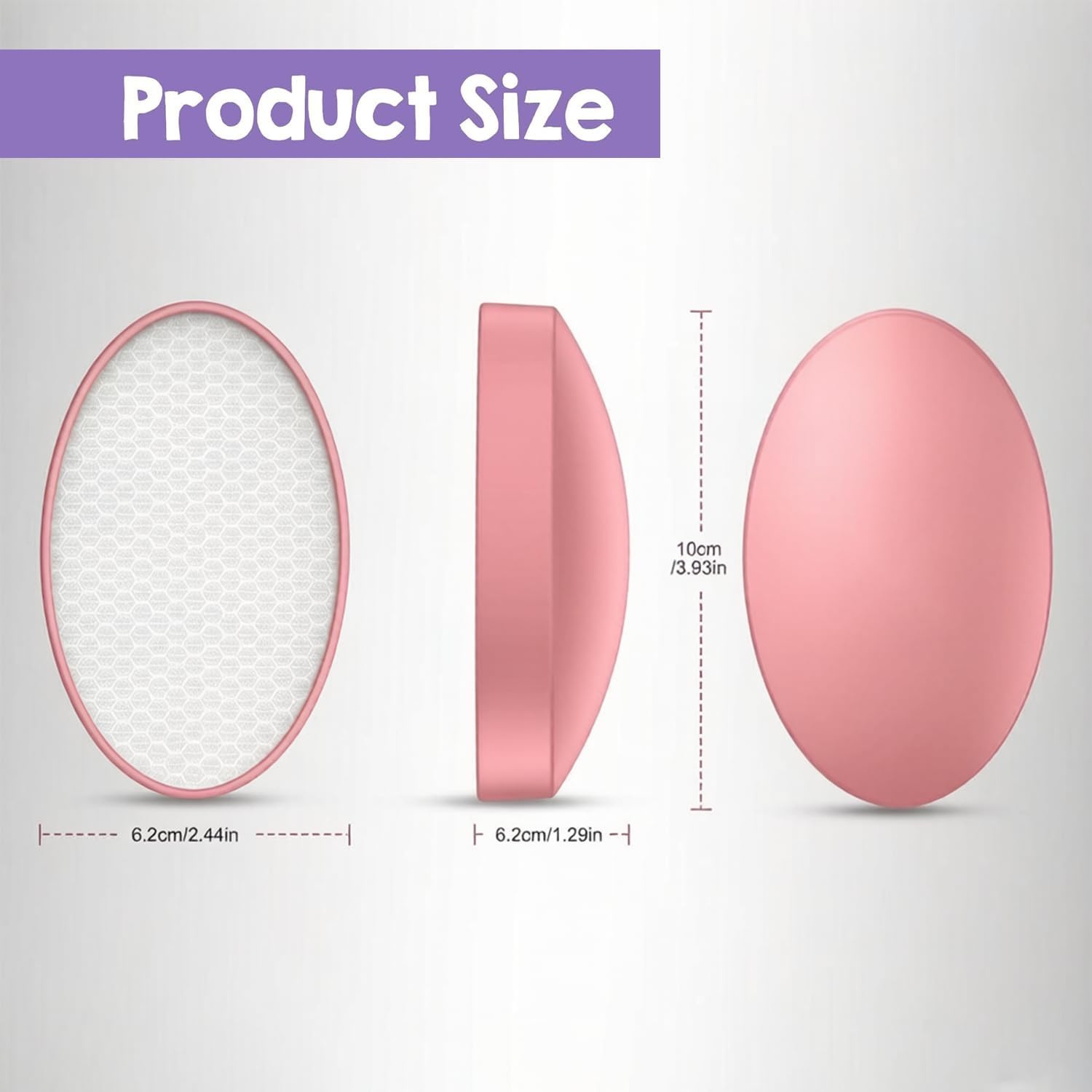 2PCS Premium Crystal Hair Eraser, Reusable Crystal Hair Remover Painless Exfoliation Epilators Hair Removal for Women, Nano Glass Natural Gentle and Efficient Shaver Trimmer on Leg Arm(Pink Purple) - Image 3
