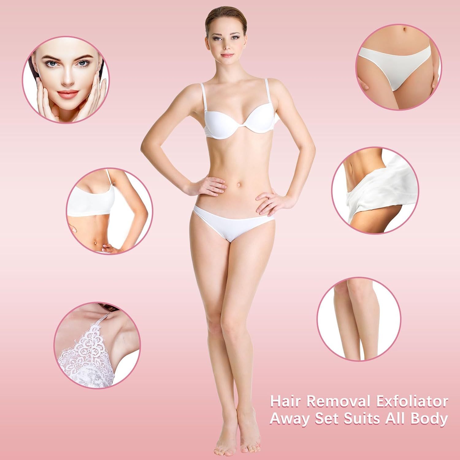 Chengu 62pcs Hair Removal Pads Face Leg Exfoliating Sandpaper Set for Women - Image 3