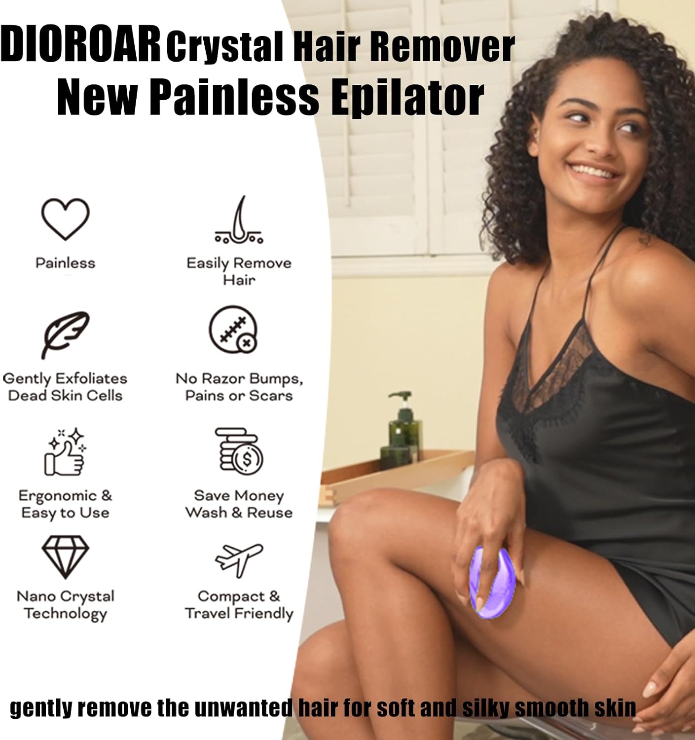 Crystal Hair Remover,Painless Reusable Hair Removal for Women & Men - Image 3
