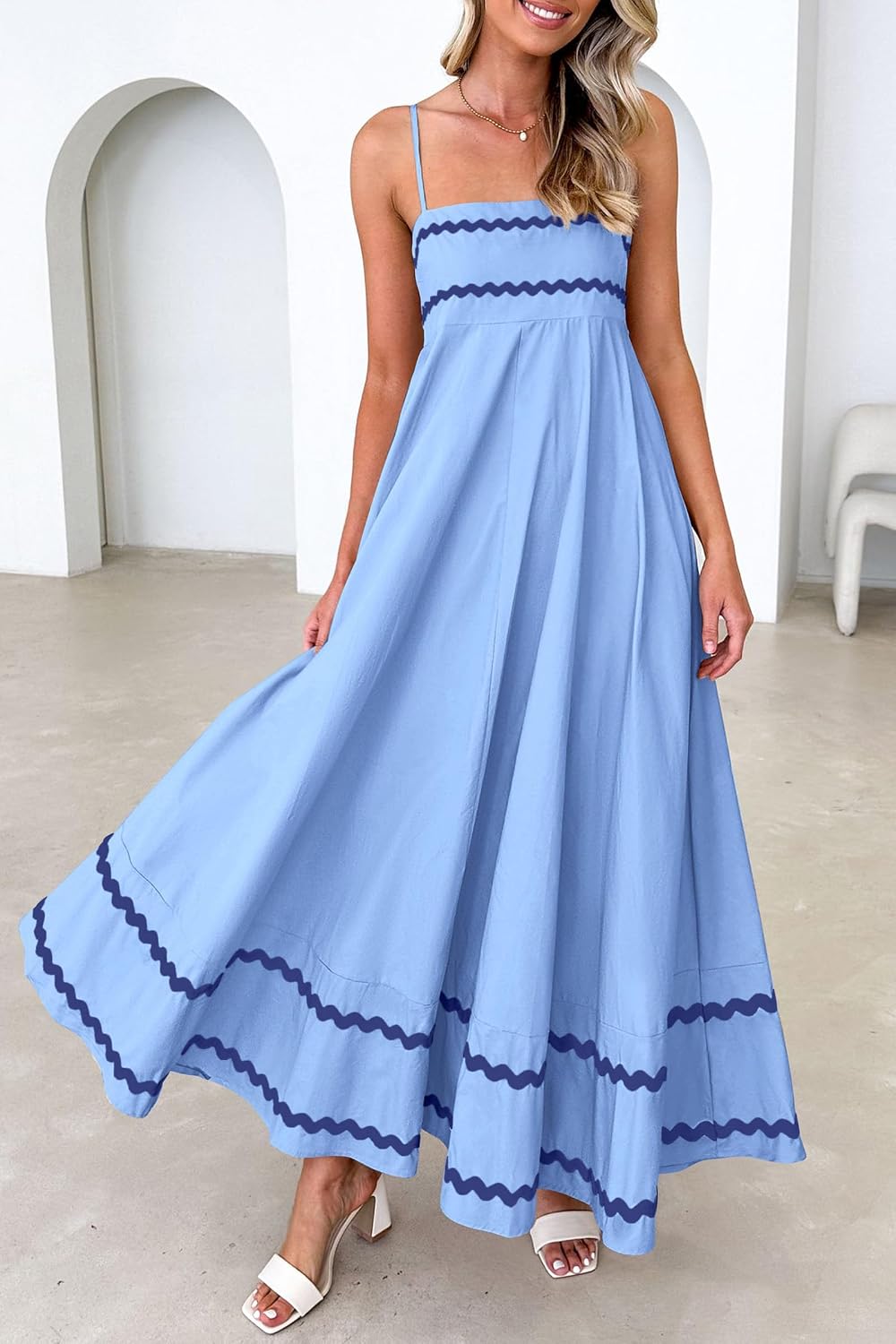 PRETTYGARDEN Women's Summer Spaghetti Strap Boho Maxi Dress - Image 6