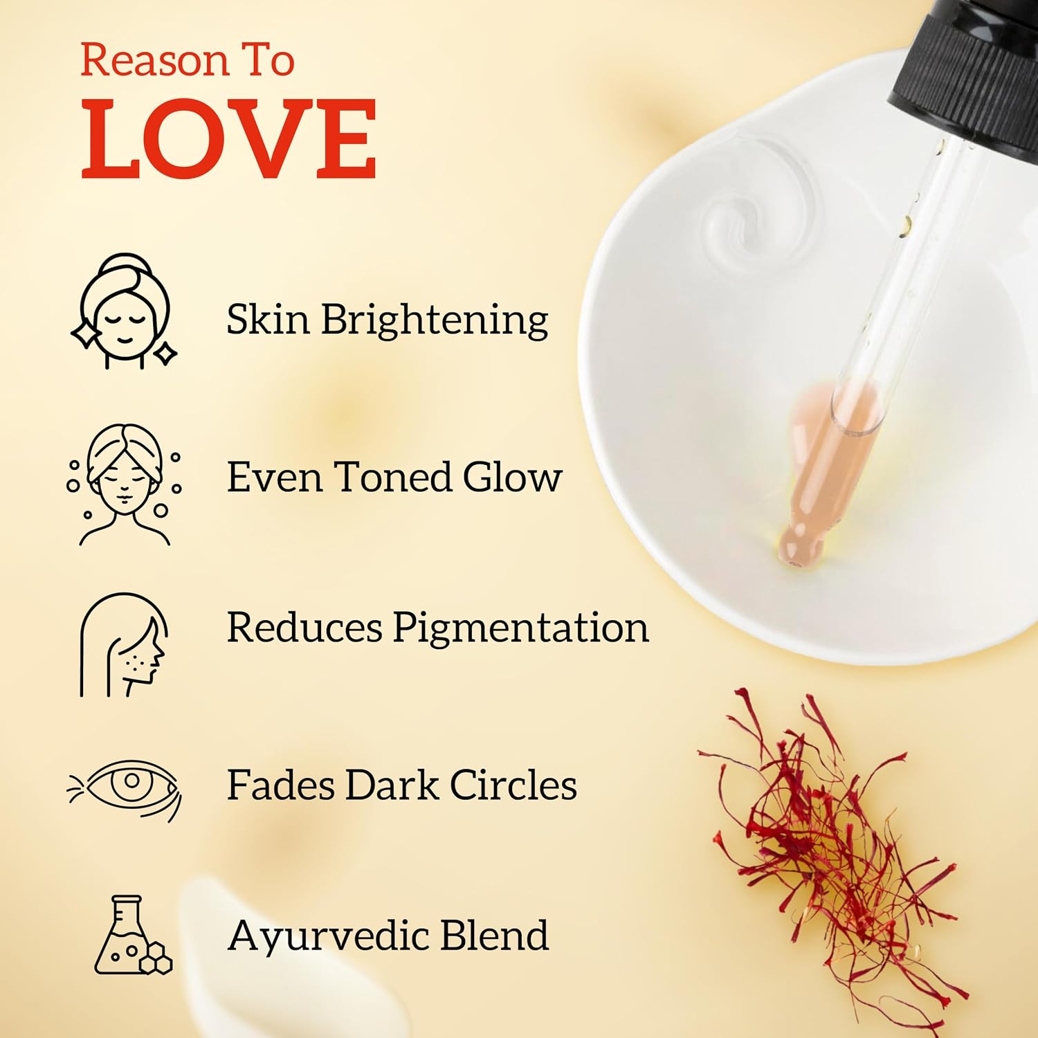 INATUR Kumkumadi Facial Oil, Ayurvedic Formulation, Organic, Anti-Ageing,12 ml - Image 3