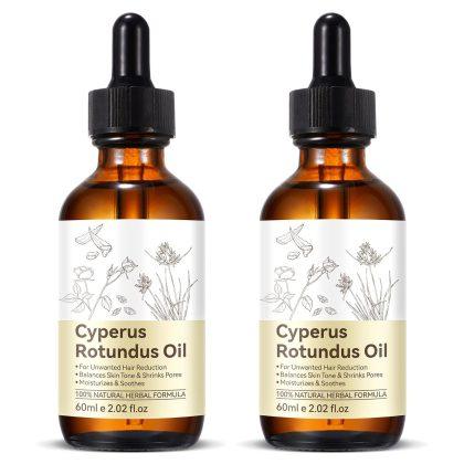 2 Pack Cyperus Rotundus Oil, Natural for Reducing Body Hair Growth, Cyperus Rotundus Oil for Hair Removal, Reduces Unwanted Hair Growth, Reducing Body Hair Growth, Shrink Pores
