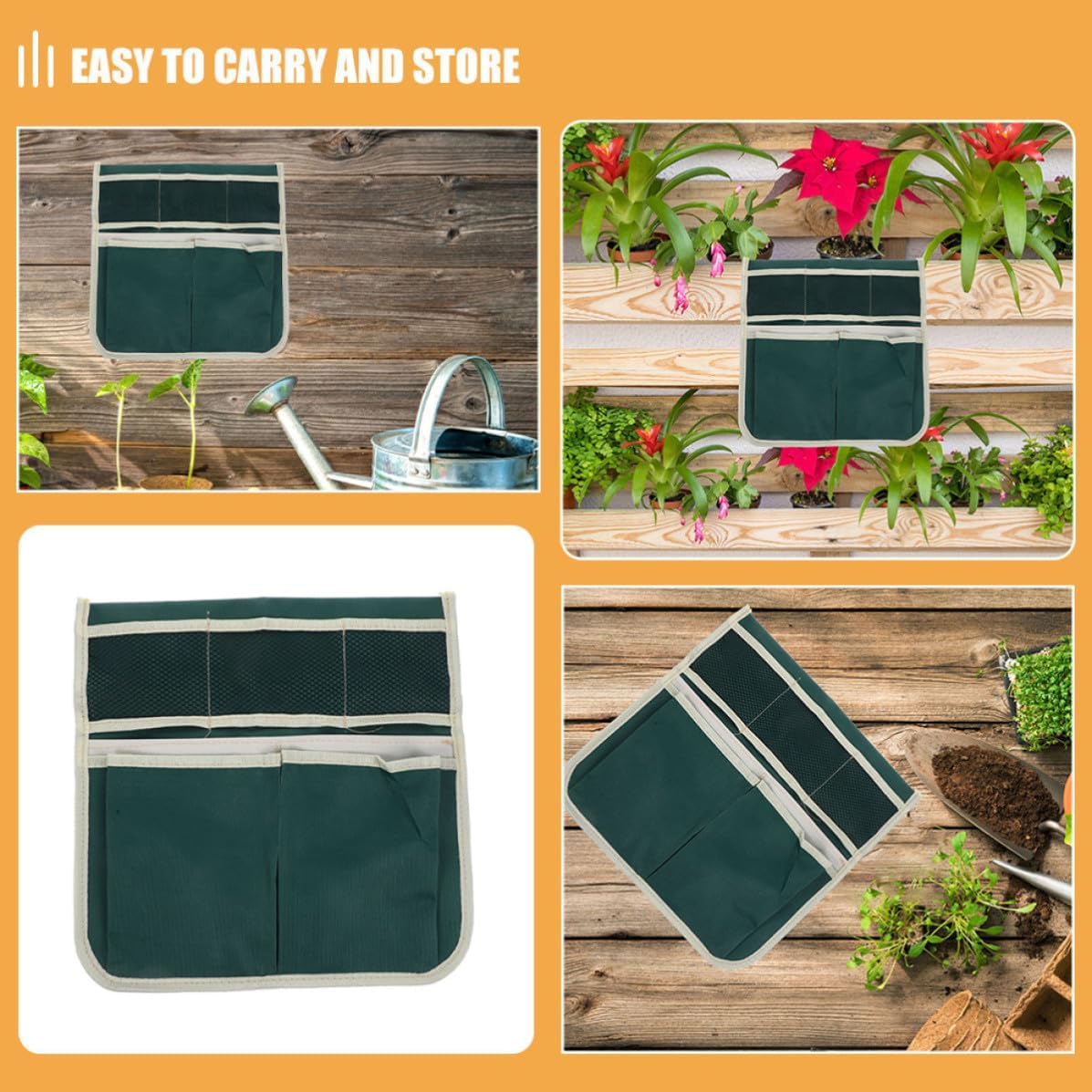 2pcs Garden Kneeler and Seat Tool Storage Bag with Side Pockets - Image 9