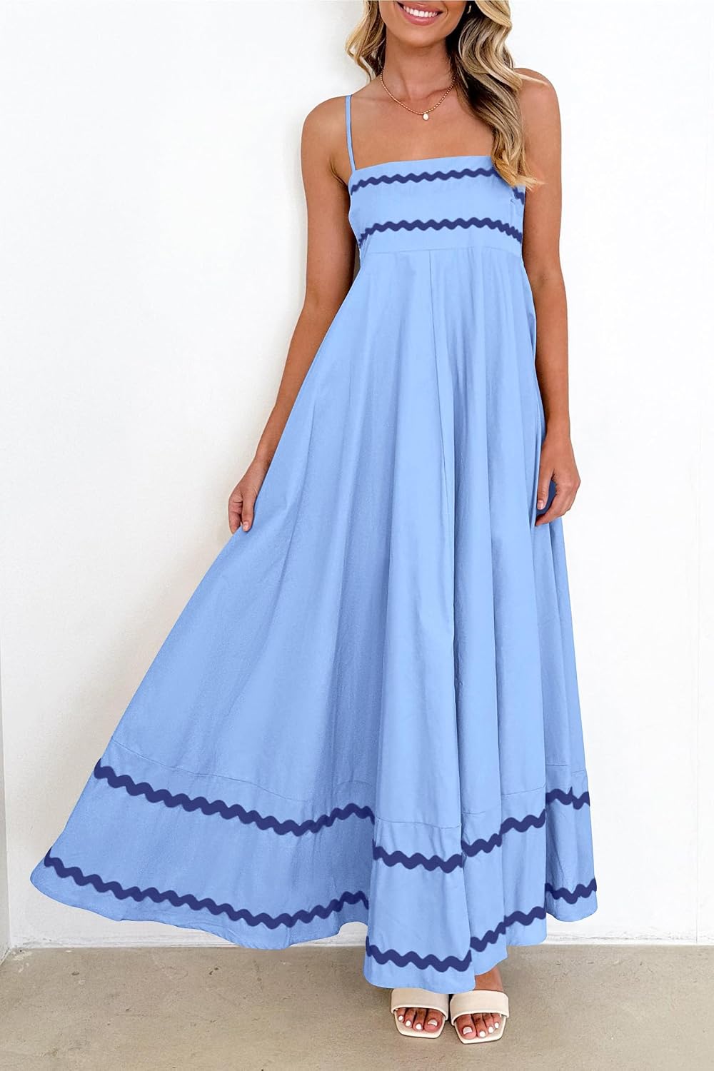 PRETTYGARDEN Women's Summer Spaghetti Strap Boho Maxi Dress - Image 4