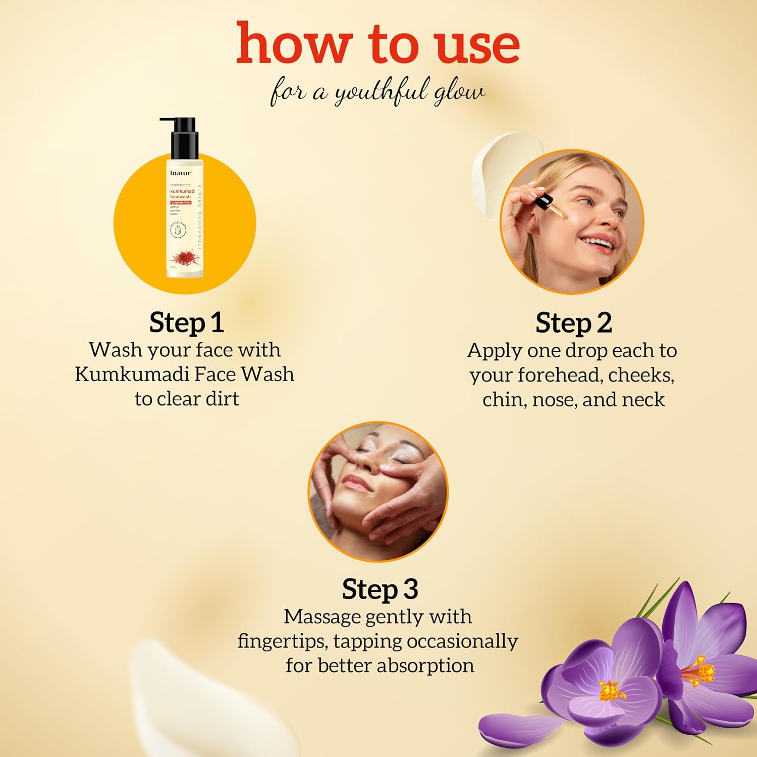 INATUR Kumkumadi Facial Oil, Ayurvedic Formulation, Organic, Anti-Ageing,12 ml - Image 6