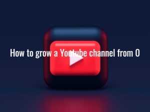 How to grow a Youtube channel from 0