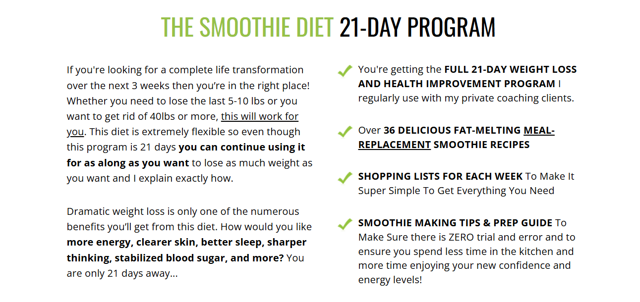 order 21 day smoothie detox challenge kit